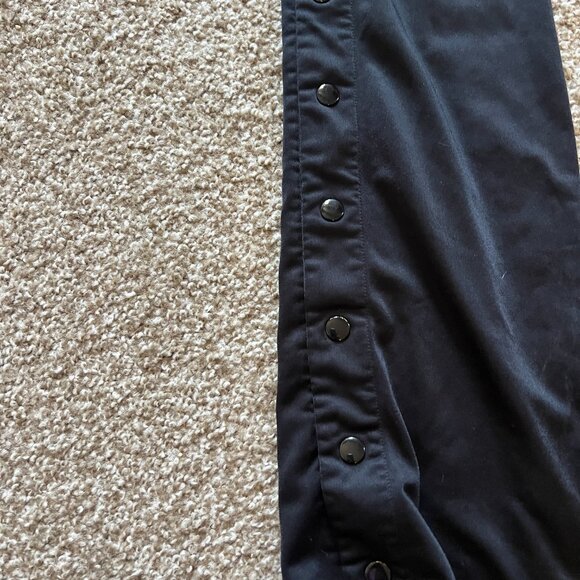 Guess Jeans Athletic Black Low Rise Wide Leg Pants w/ Snap Bottom Legs XS/TP - Picture 4 of 16